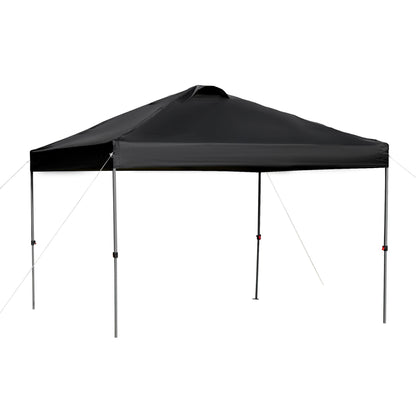 10' x 10' Pop Up Canopy Tent with Airy Top Vents and Wheeled Carry Bag for Outdoor, Garden, Patio, Black
