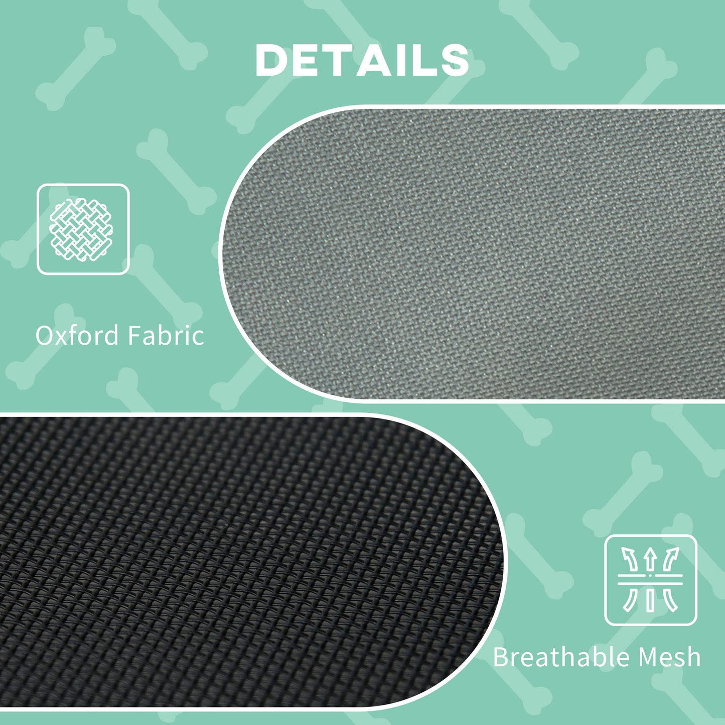 Elevated Cooling Pet Bed Portable Raised Dog Cot with Canopy for Small-Sized Dogs, Grey