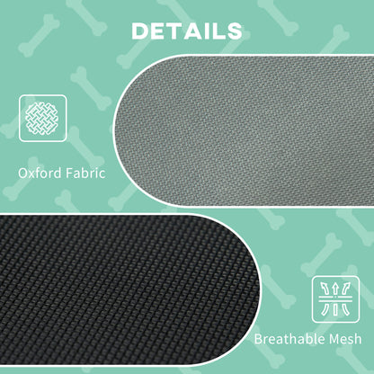 Elevated Cooling Pet Bed Portable Raised Dog Cot with Canopy for Small-Sized Dogs, Grey