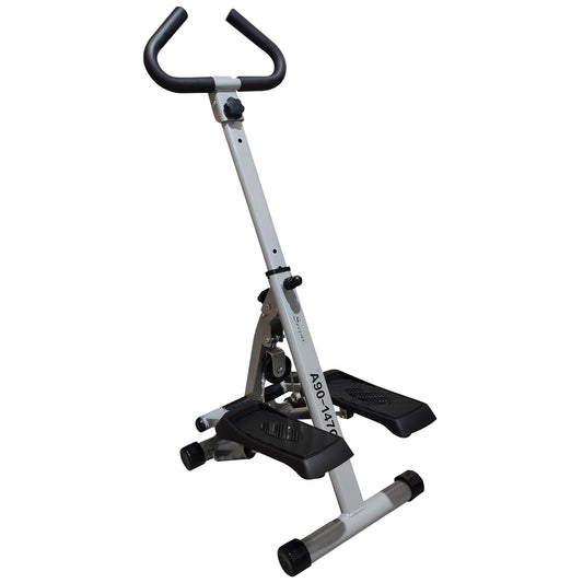 Soozier Height Adjustable Stair Stepper, Stepper Exercise Machine with Handlebar, LCD Monitor, Black