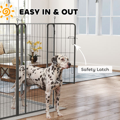 16 Panels Dog Playpen with Strap, Portable & DIY, for Large Dogs, for Yard, RV, Camping, Garden, 47" Height