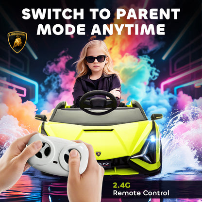 Aosom Compatible 12V Battery-powered Kids Electric Ride On Car Toy with Parental Remote Control Music Lights MP3 Green