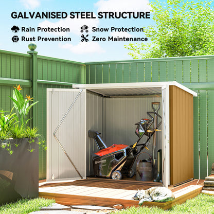 5' x 3' Metal Garden Storage Shed, Tool House with Double Doors for Backyard, Patio, Lawn
