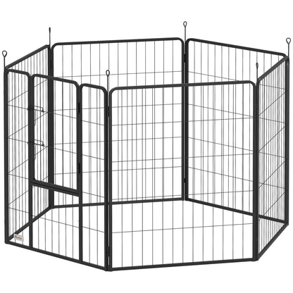 Heavy Duty Dog Playpen with Door for Large Dogs, 6 Panels, 39"H