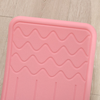 Qaba 32.3" Balance Board, Wobble Board Kids Curvy Rocker Board, Ended Preschool Learning Montessori Waldorf Toy, Pink