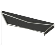 12'x10' Electric Retractable Awning, UV Protection Sun Shade Shelter w/ Remote Controller for Deck Balcony Yard, Grey