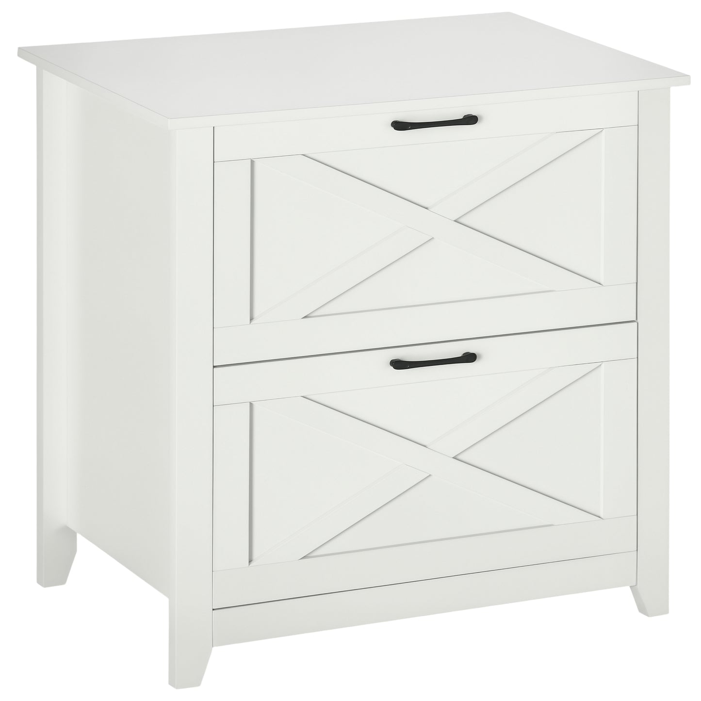 Vertical File Cabinet with Hanging Bars for A4 Size for Home Office, 29.9"x 19.7"x 30.3", White