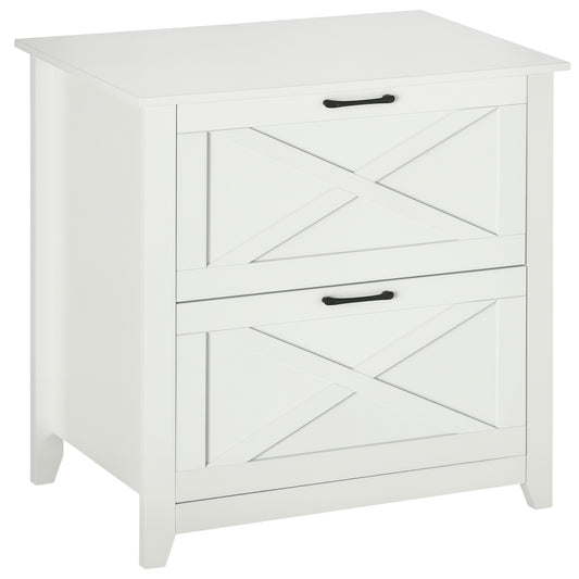 Vertical File Cabinet with Hanging Bars for A4 Size for Home Office, 29.9"x 19.7"x 30.3", White