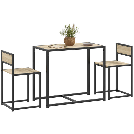 Dining Table Set, Industrial Dining Set for 2, Kitchen Table and Chairs for Small Space, Dining Room Table with Chairs