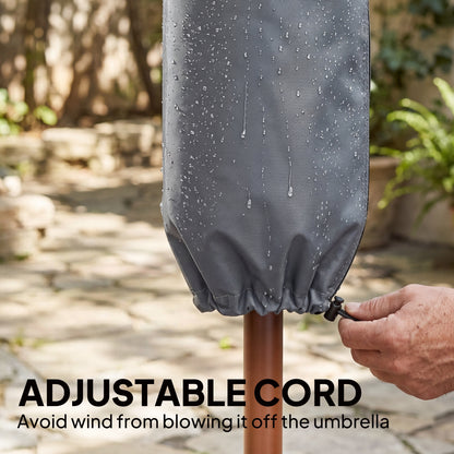 Parasol Cover, Patio Cantilever Cover, Banana Umbrella Cover with Zipper, Grey