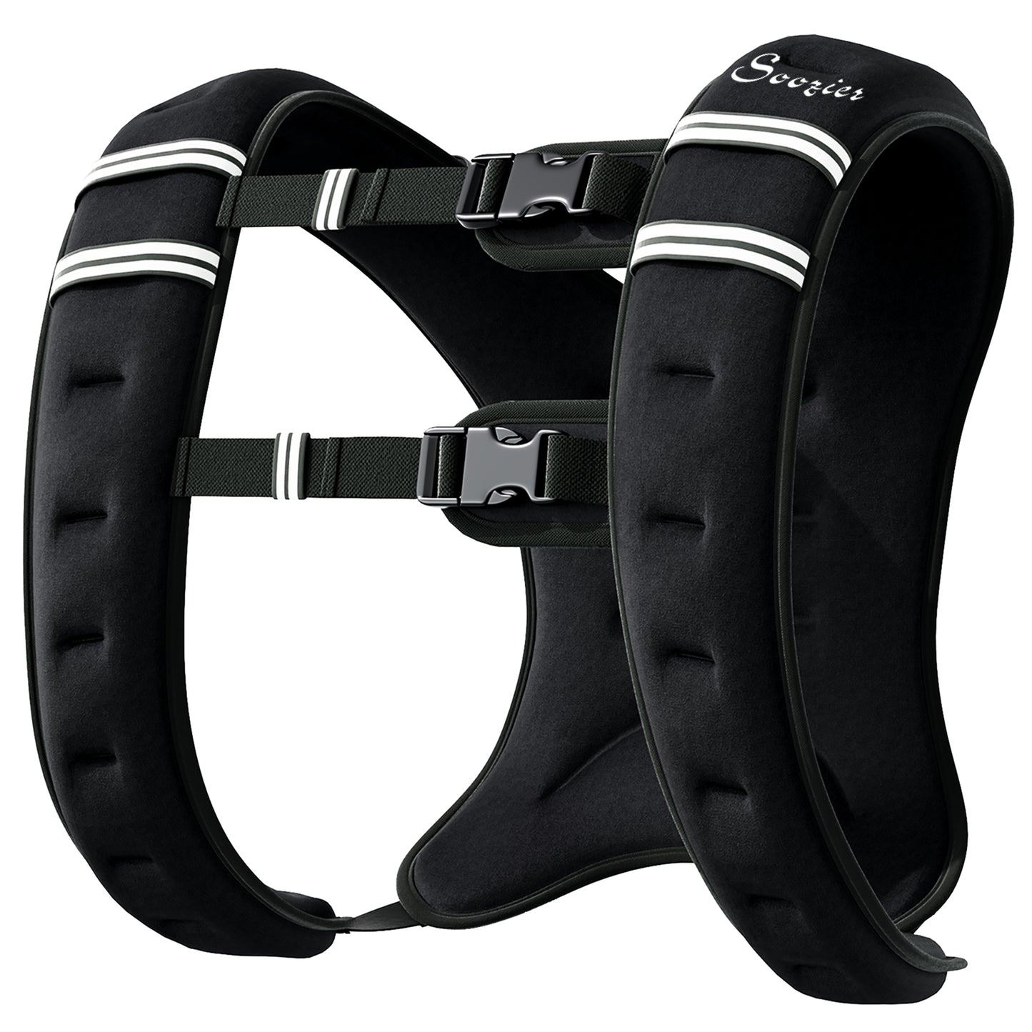 Soozier 22 lbs Weighted Vest, Weight Vest with adjustable Straps, Convenient Pocket and Reflective Strips, Fit for Men Women