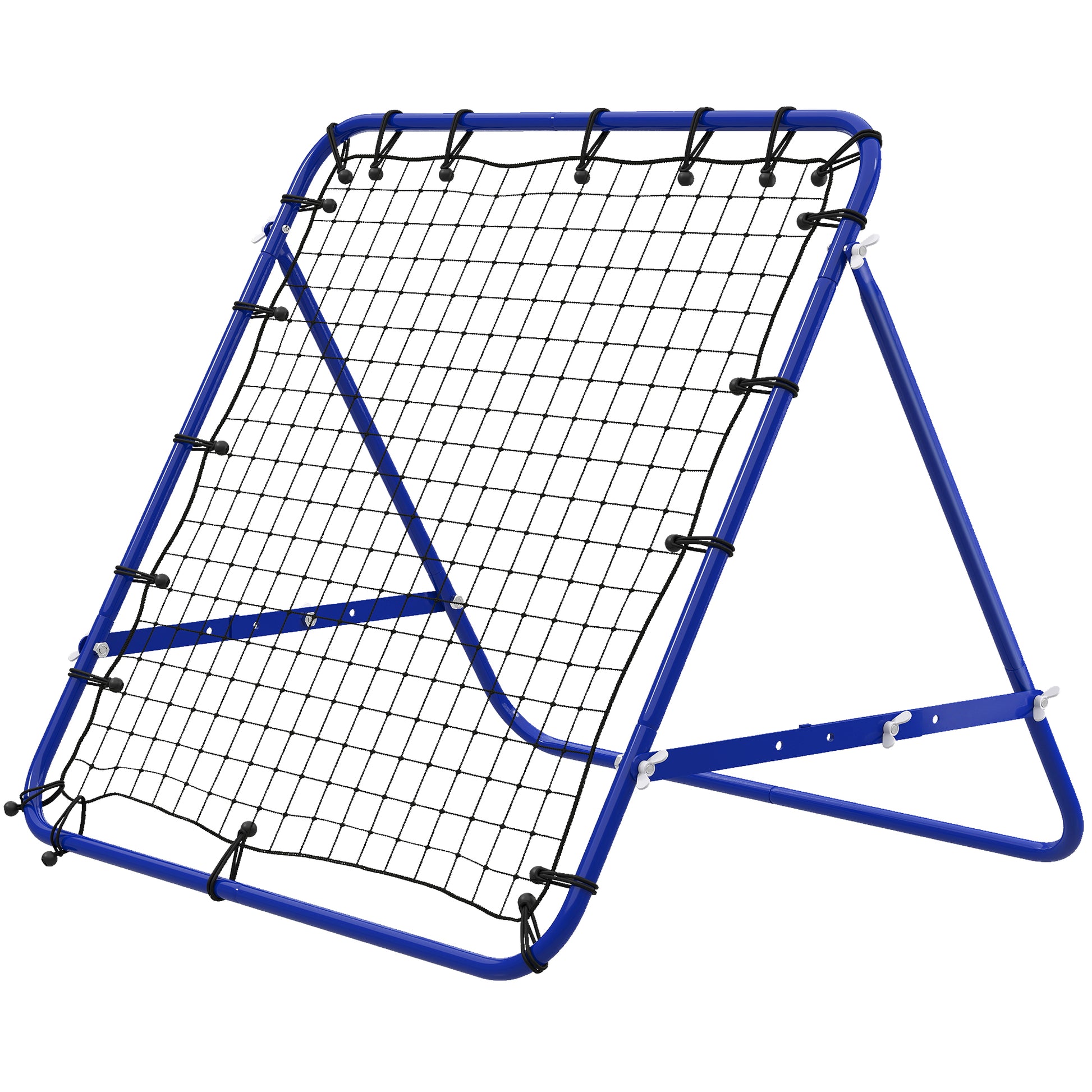 Volleyball Rebounder Net Football Training Aid Kickback Target Play Blue