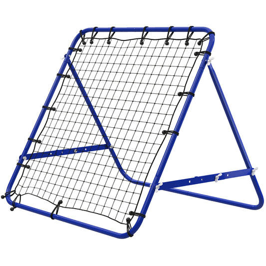 Volleyball Rebounder Net Football Training Aid Kickback Target Play Blue