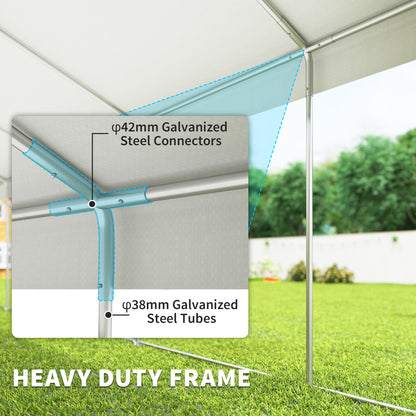 16'x32' Heavy Duty Large Party Tent & Carport with Removable Sidewalls, Portable Garage Canopy Tent, White