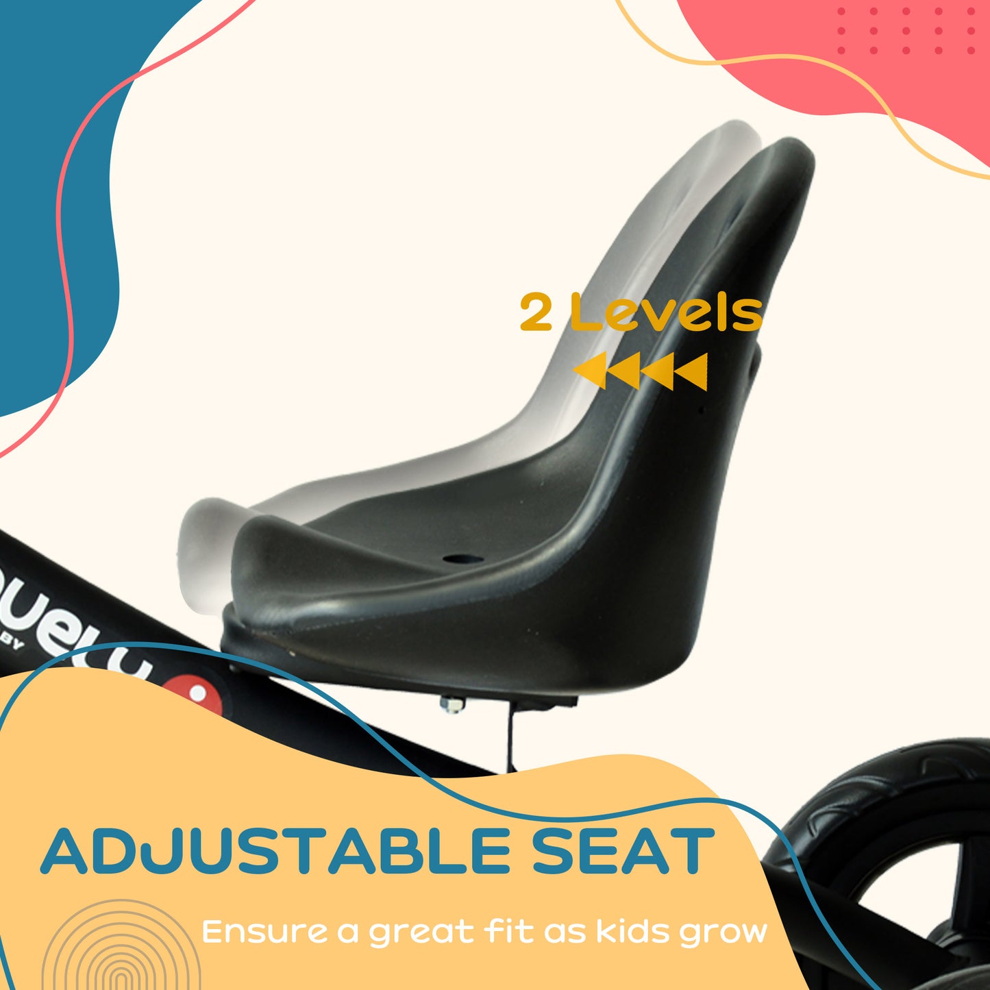 Qaba Kids Tricycle for Children Ages 18+ Months, Indoor Outdoor Toddler Trike for Boy and Girl Birthday