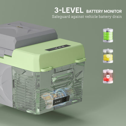 12 Volt Car Refrigerator, 12QT Car Fridge Electric Cooler, 12/24V DC and 110-240V AC, -68℉~68℉, Portable Refrigerator