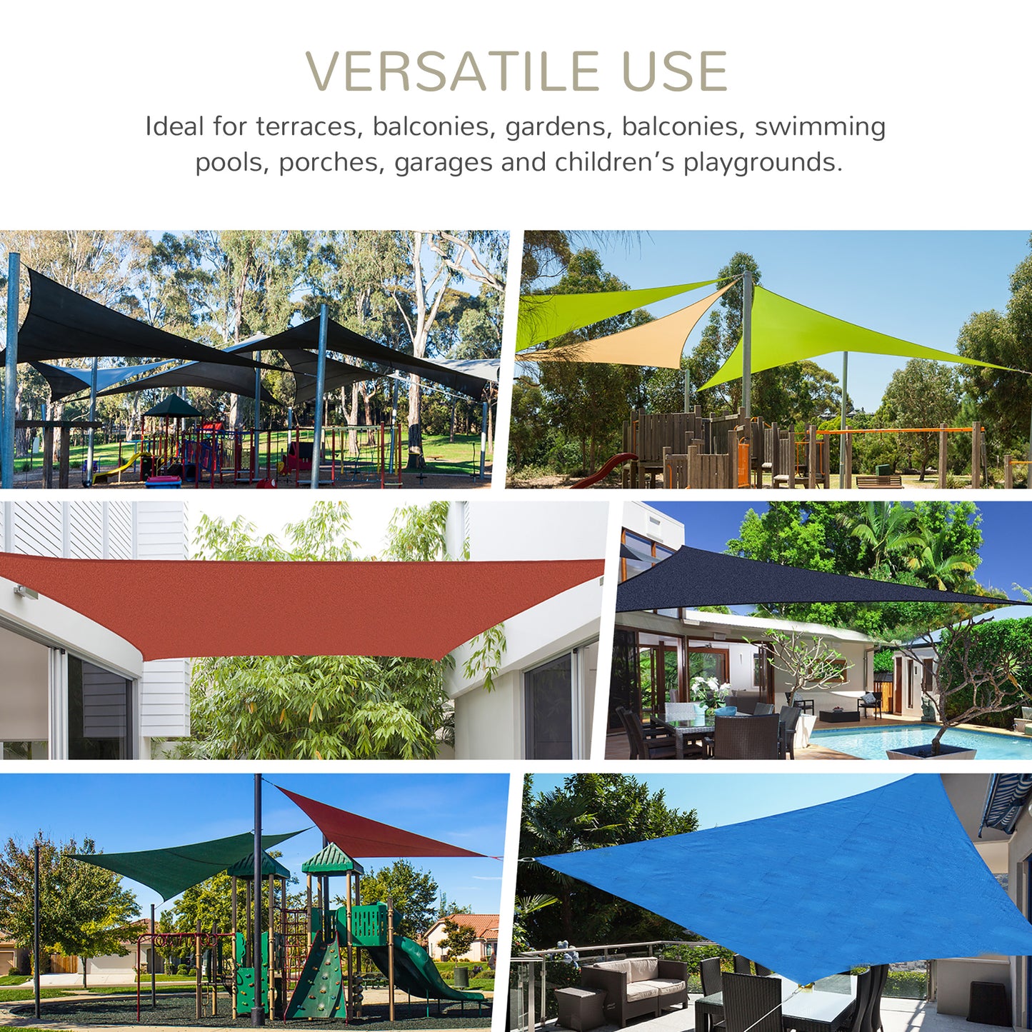 Square 12’ Canopy Sun Sail Shade Garden Cover UV Protector Outdoor Patio Lawn Shelter with Carrying Bag Sand