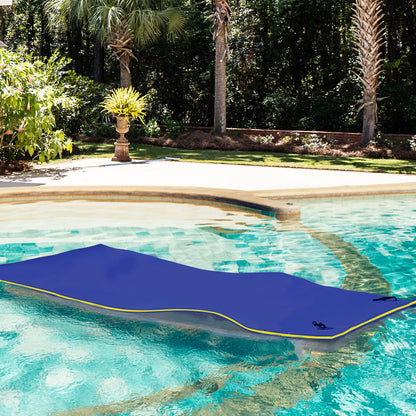 10' x 5' Roll-Up Pool Float Pad for Lakes, Oceans, & Pools, Water Mat for Playing, Relaxing & Recreation, Blue