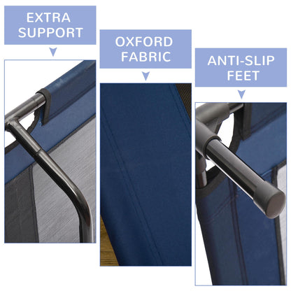 Elevated Dog Bed, Raised Dog Cot for XL Sized Dogs, Indoor & Outdoor, 36" x 30" x 7", Blue