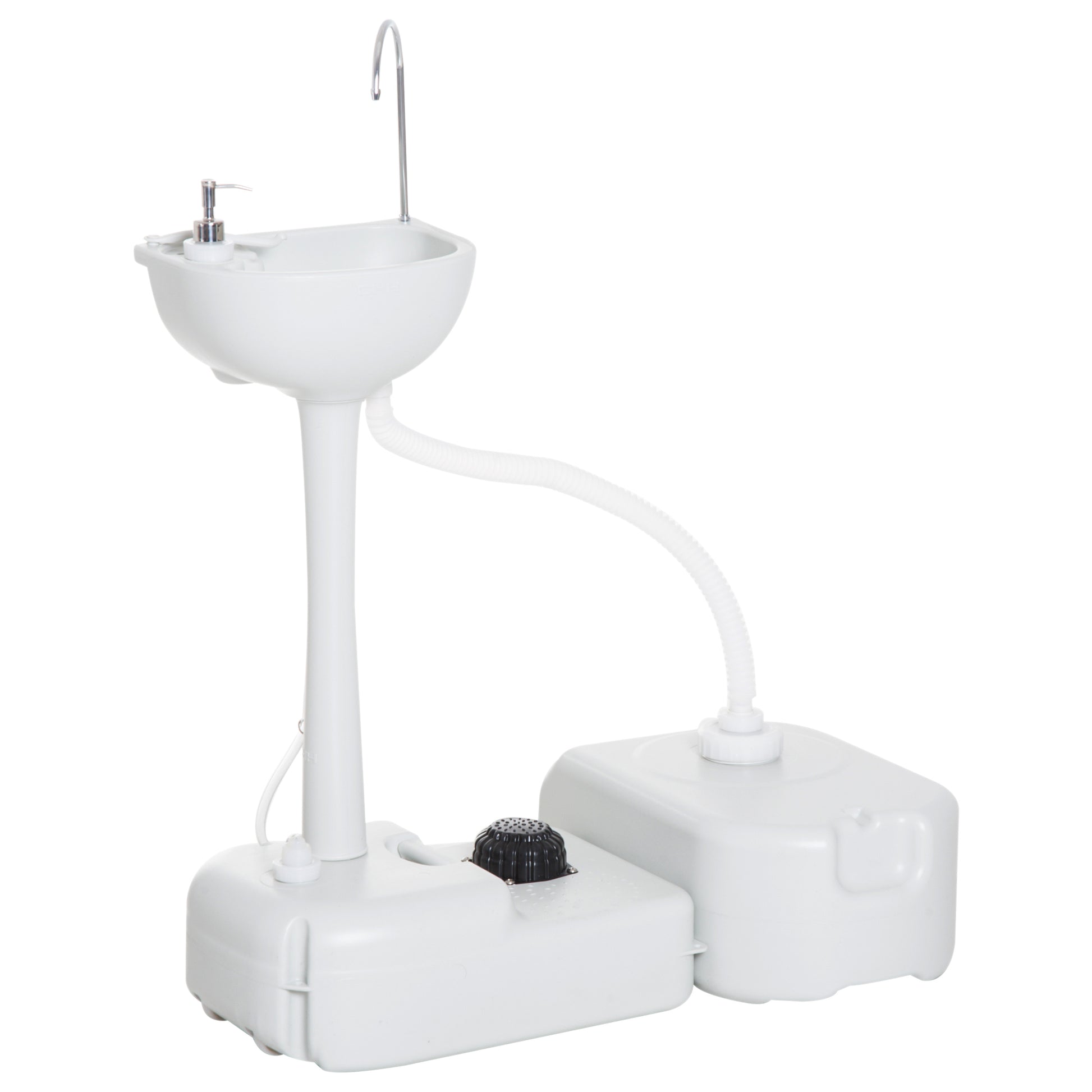 Portable Camping Sink — Hand Wash Station Basin with Recovery Tank, Soap Dispenser and Towel Holder