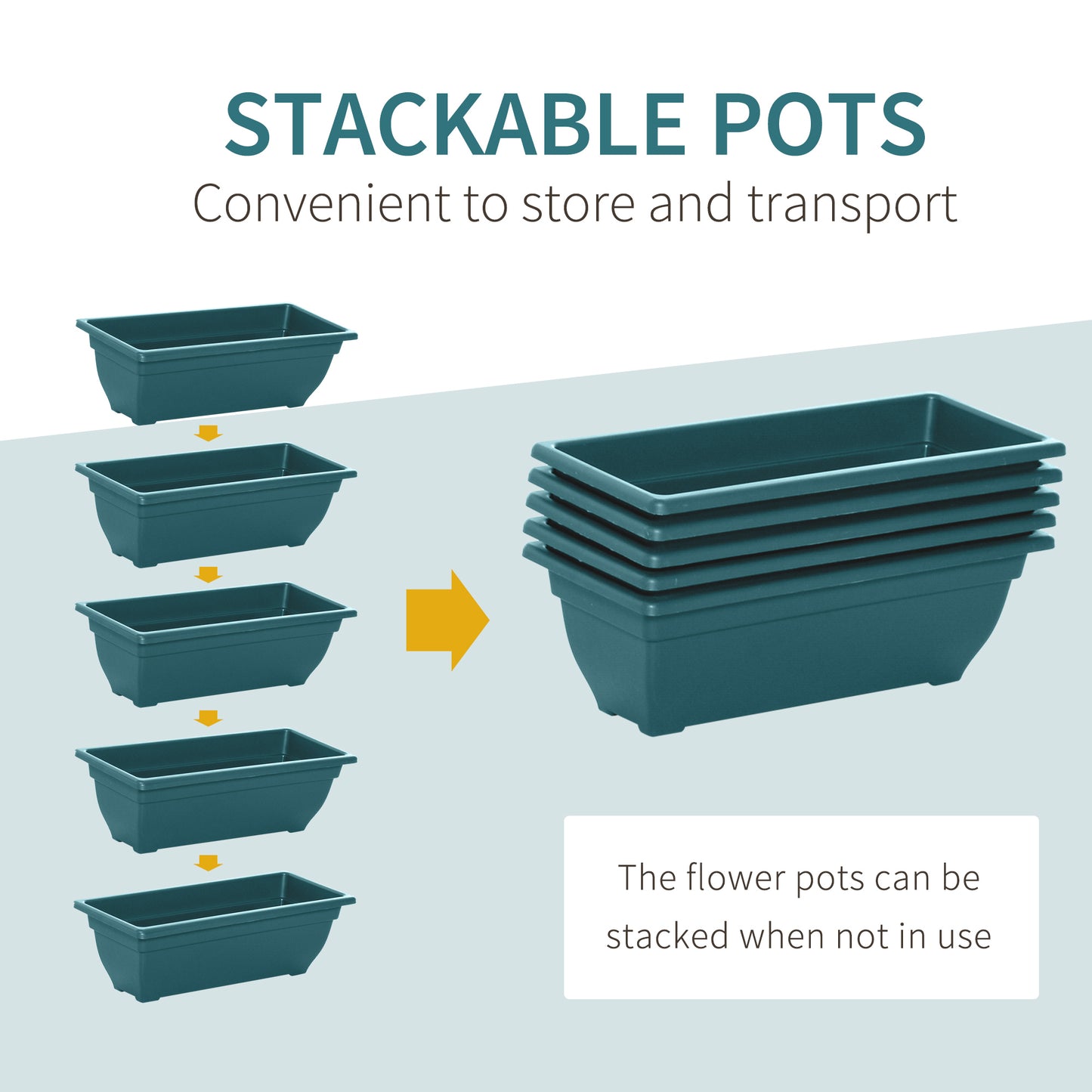 5-Tier Raised Garden Bed with 5 Planter Box, Outdoor Plant Stand Grow Containers with Leaking Holes, Green