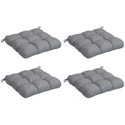 4-Piece Seat Cushion Pillows Replacement, Patio Chair Cushions Set with Ties for Indoor Outdoor