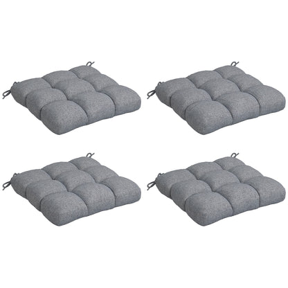 4-Piece Seat Cushion Pillows Replacement, Patio Chair Cushions Set with Ties for Indoor Outdoor