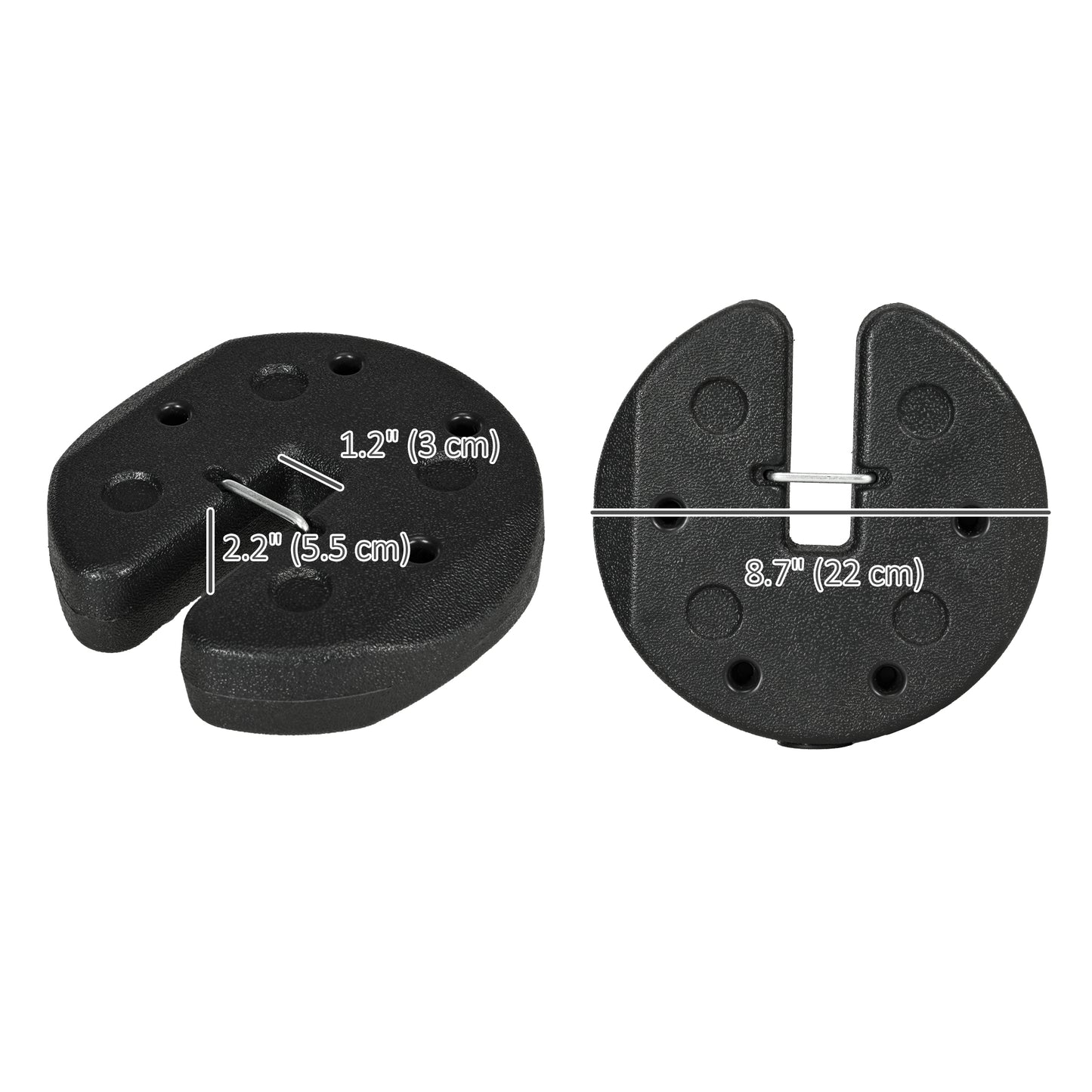 Tent Weights Set of 4, Total 26 LBS Weights for Canopy Gazebo Legs with Reinforced Pins and Carry Belt