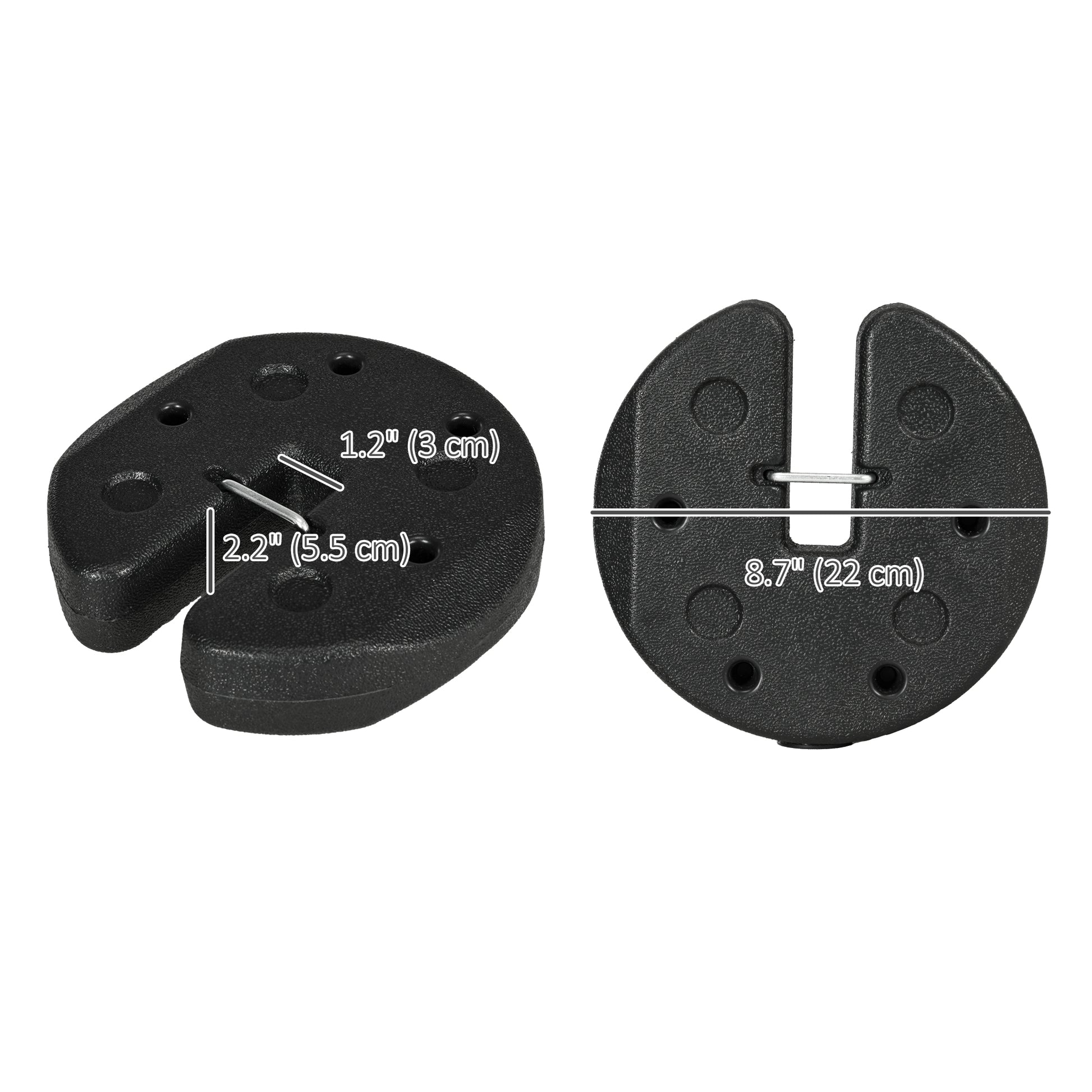 Tent Weights Set of 4, Total 26 LBS Weights for Canopy Gazebo Legs with Reinforced Pins and Carry Belt