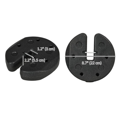 Tent Weights Set of 4, Total 26 LBS Weights for Canopy Gazebo Legs with Reinforced Pins and Carry Belt
