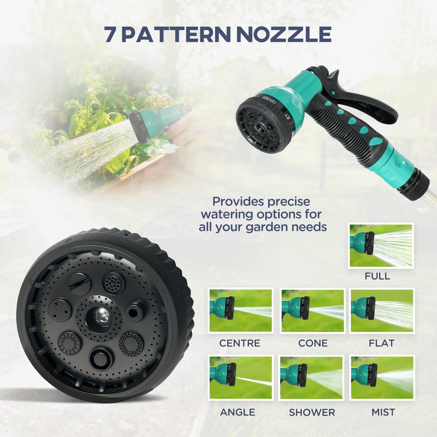 1/2 in x 65ft Wall Mounted Garden Hose Reel, Retractable Water Hose Reel with Auto Rewind, Any Length Lock, Green