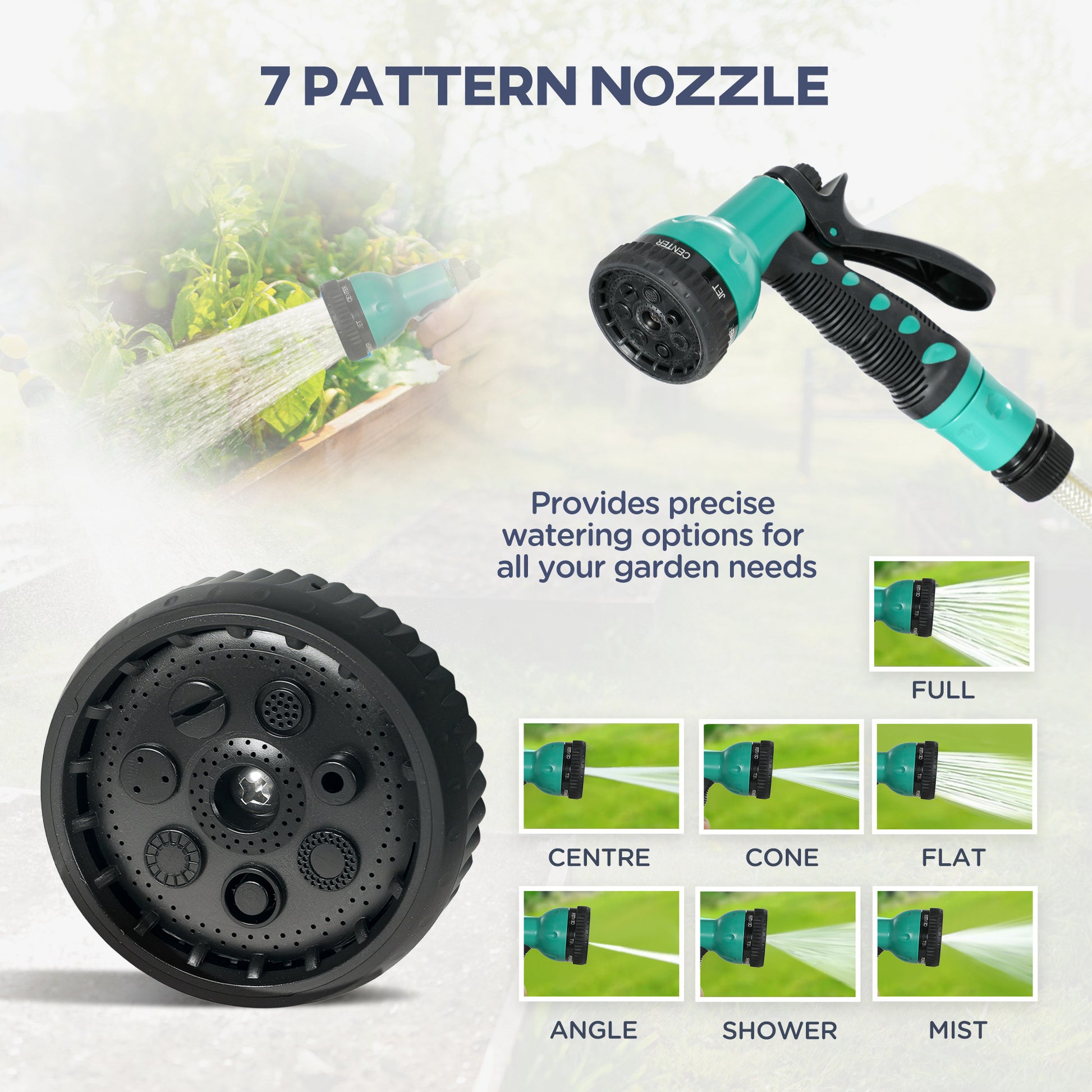 1/2 in x 65ft Wall Mounted Garden Hose Reel, Retractable Water Hose Reel with Auto Rewind, Any Length Lock, Green