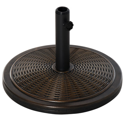 29LBS Offset Patio Umbrella Cement Base Stand Cantilever Parasol Holder Weight, Fits Φ1.4", Φ1.5", Φ1.9", Black