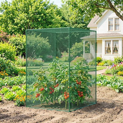 4' x 4' Walk-in Greenhouse, Garden Planting Warm House With Roll-Up Zipper Door for Seedlings Herbs Flowers, Dark Green