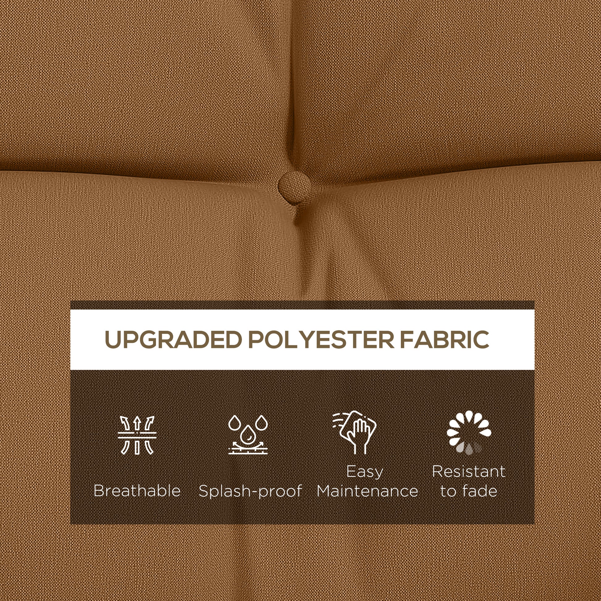 4-Piece Back and Seat Cushion Pillows Replacement and Pillows, Patio Chair Cushions Set with Ties, Tan