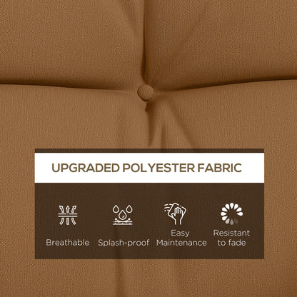 4-Piece Back and Seat Cushion Pillows Replacement and Pillows, Patio Chair Cushions Set with Ties, Tan