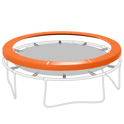 Soozier 14ft Trampoline Replacement Pad Trampolining Replacement Jump Bounce Exercise GYM Pad Only Light Orange