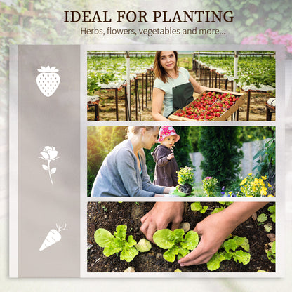 DIY 5-box Garden Planter with Open Bottom for Outdoor Plants, Vegetables, Flowers, Herbs, Brown