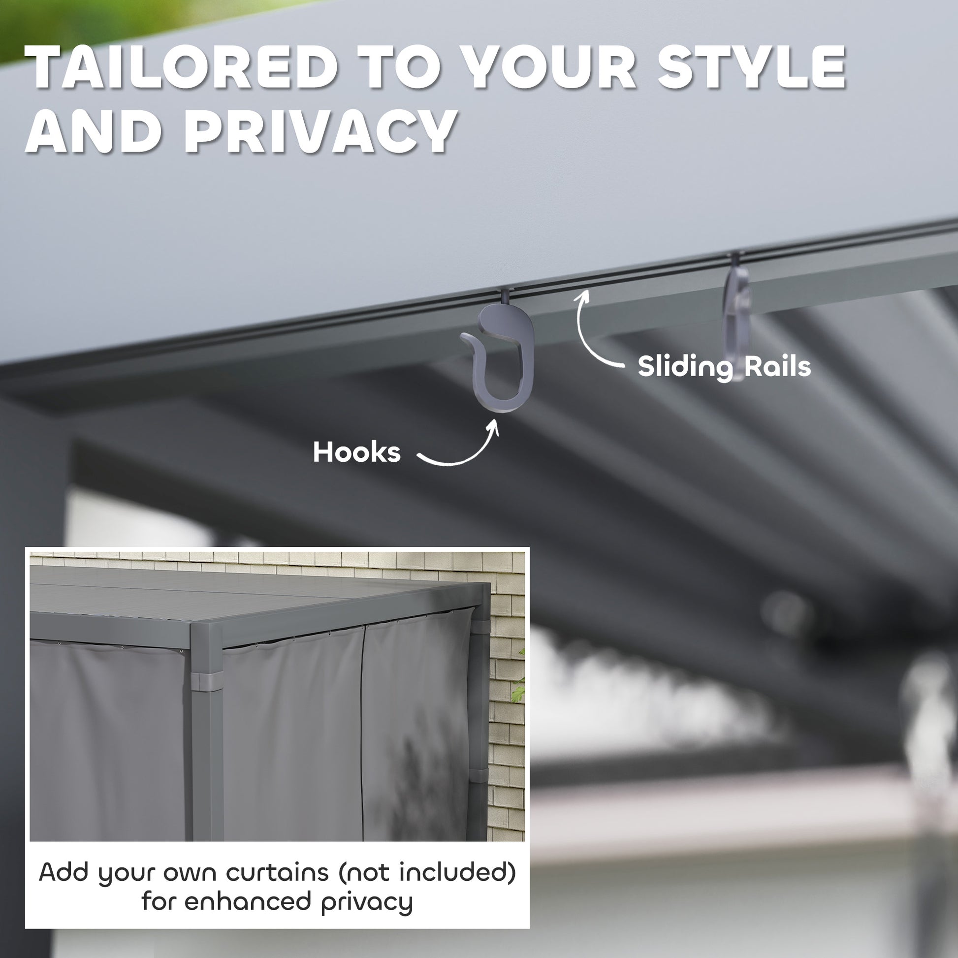 10' x 10' Pergola with Adjustable Metal Roof and Aluminum Frame, Outdoor Louvered Hardtop Gazebo with Drainage System