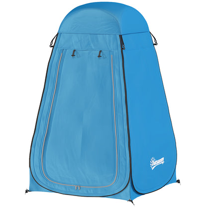 Pop Up Shower Tent, Portable Privacy Room for Outdoor Changing, Dressing, Fishing Storage with Carrying Bag, Blue