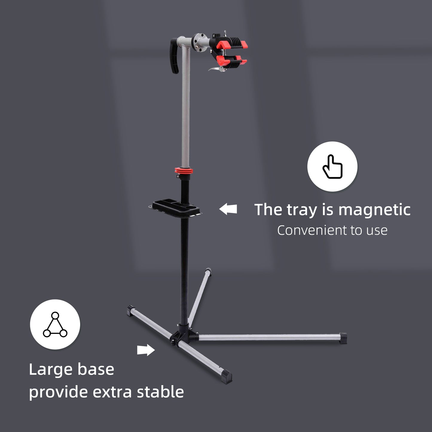 47" To 75" Adjustable Bike Repair Stand Tool Tray Bicycle Cycle Rack Work