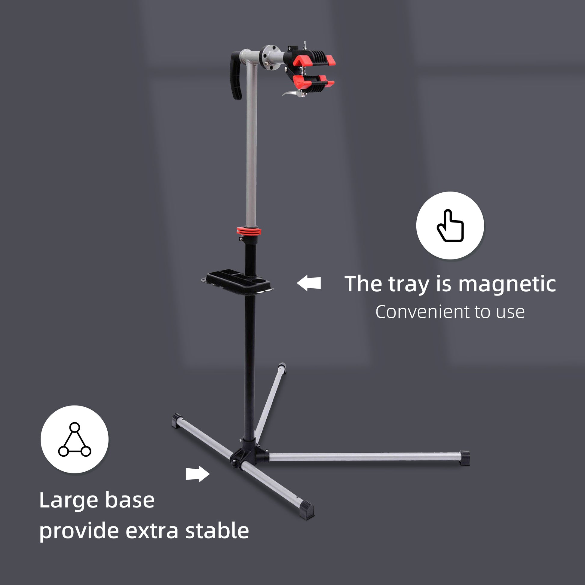 47" To 75" Adjustable Bike Repair Stand Tool Tray Bicycle Cycle Rack Work