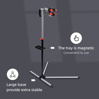 47" To 75" Adjustable Bike Repair Stand Tool Tray Bicycle Cycle Rack Work