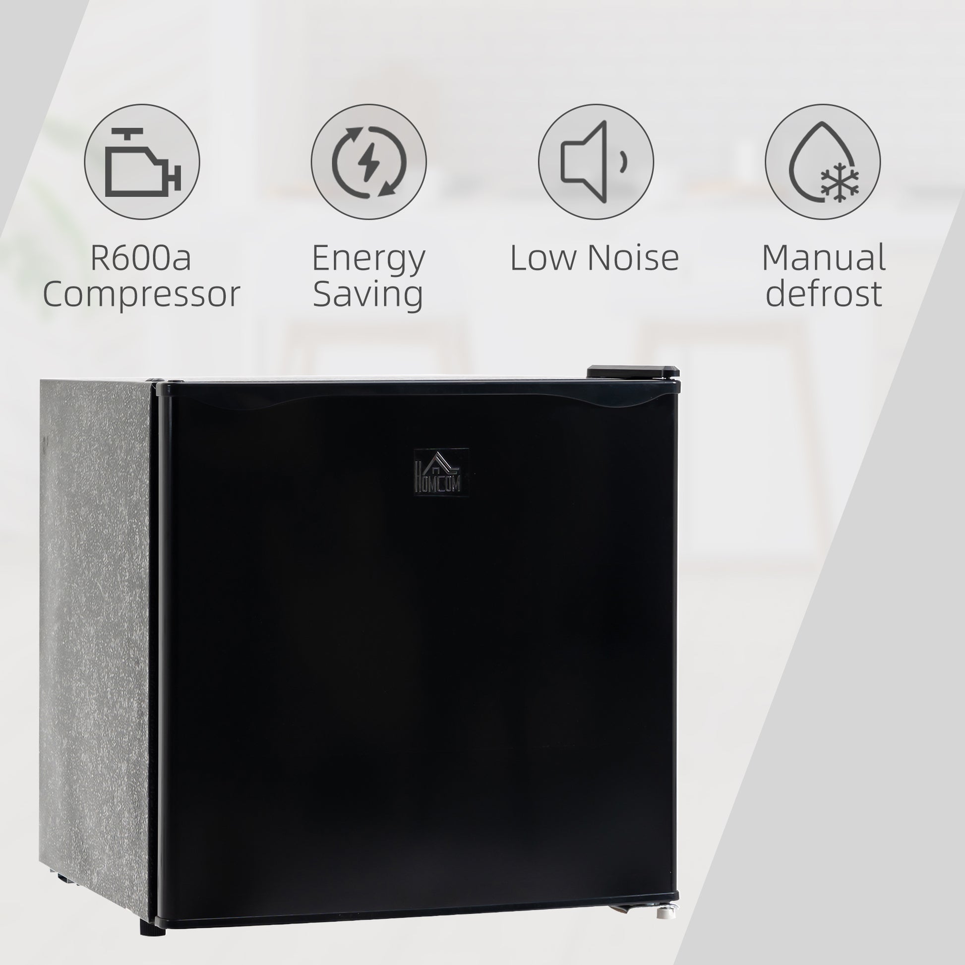 1.1 Cu. Ft. Mini Freezer, Compact Upright Freezer with Reversible Door, Removable Shelf, Adjustable Temperature, Black