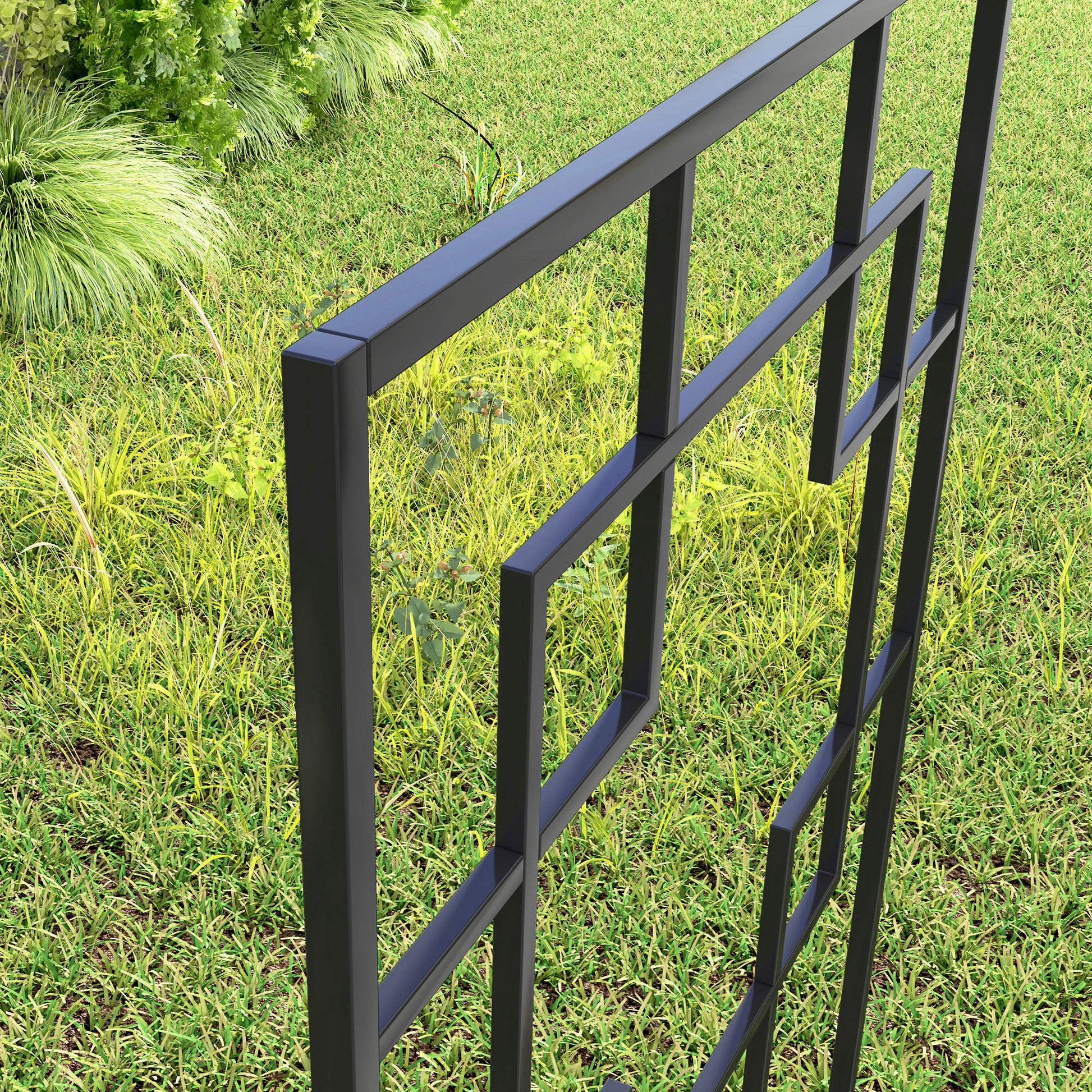 4 Pack Garden Trellis for Climbing Plants, Outdoor Metal Grid Panels for Roses, Vine Flower, Cucumber, Clematis, 72" Tall