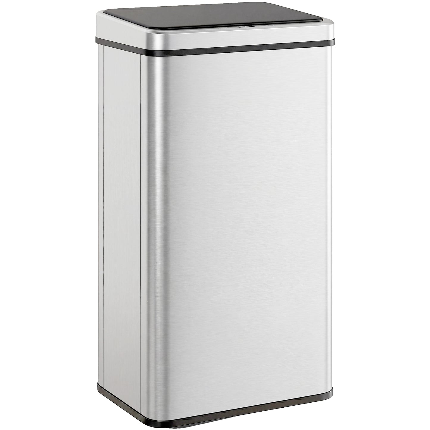 13.2 Gallon Automatic Garbage Can with Soft-Close Lid, Touchless Trash Can with Fingerprint Resistant Stainless Steel