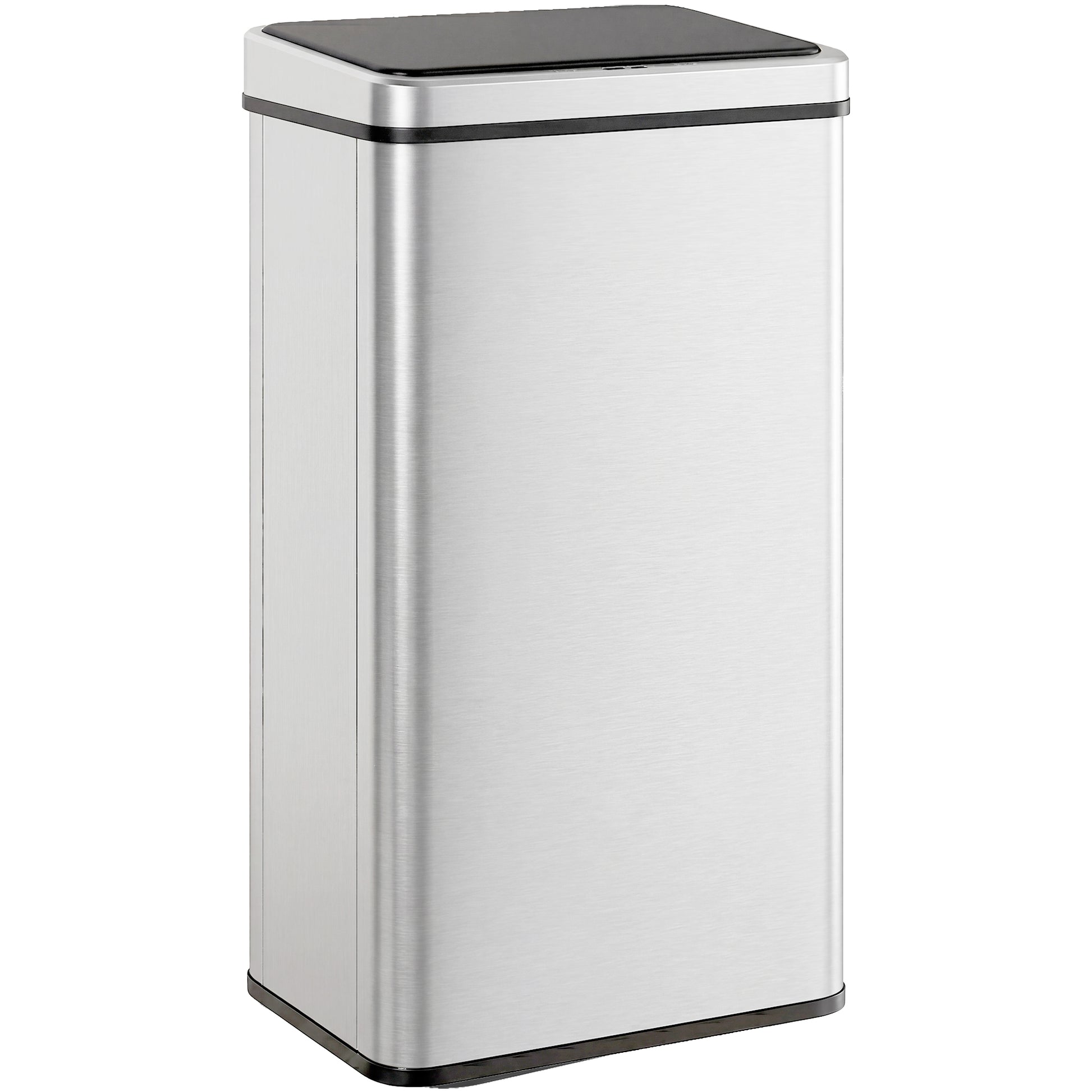13.2 Gallon Automatic Garbage Can with Soft-Close Lid, Touchless Trash Can with Fingerprint Resistant Stainless Steel