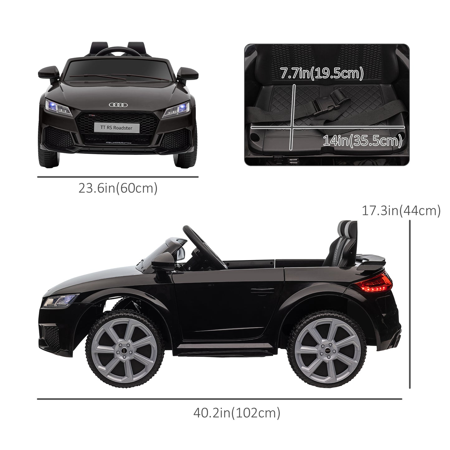 Aosom Officially Licensed Kids Ride-On Car 6V Battery Powered Vehicle Perfect Gift For Kids with Remote Control, Suspension Wheel, Adjustable Speed, Black