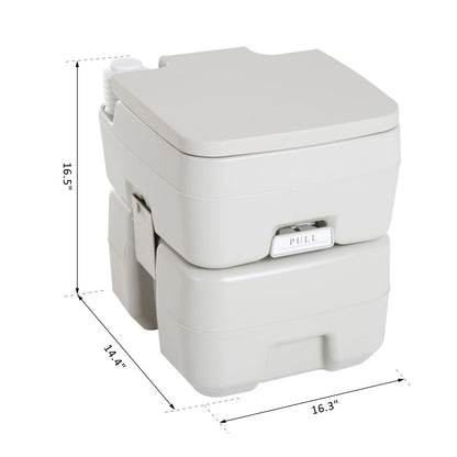 Outdoor Portable Travel Toilet Detachable Flushable Tank Easy to Use 3 Way Pistol for Camping Hiking Boating Roadtripping 5.3 Gallon (20L)