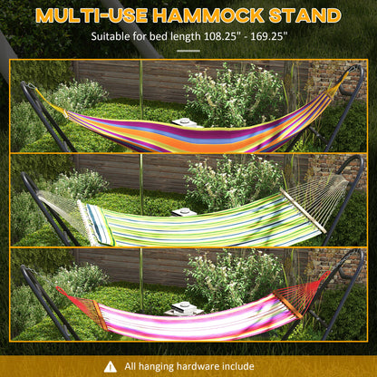 10.3ft Hammock Stand, Adjustable Hammock Stand Fits 9-14 ft Hammocks, Heavy Duty 450 lbs Capacity, Black